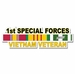 U.S. Army 1st Special Forces Vietnam Veteran Window Strip Decal