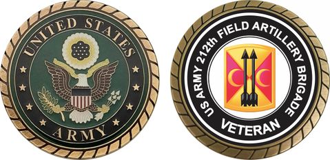 U.S. Army 212th Field Artillery Brigade Veteran Challenge Coin