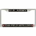 U.S. Army 224th Field Artillery Brigade License Plate Frame