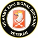 U.S. Army 22nd Signal Brigade Veteran Sticker Decal