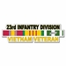 U.S. Army 23rd Infantry Division Vietnam Veteran Window Strip Decal