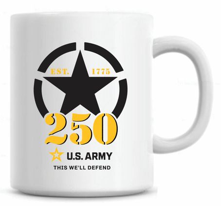 U.S. Army 250th Anniversary 11oz Coffee Mug