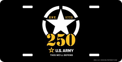 U.S. Army 250th Anniversary License Plate