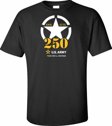 U.S. Army 250th Anniversary Printed T-Shirt