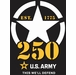 U.S. Army 250th Anniversary Vinyl Decal