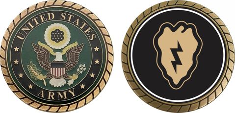 U.S. Army 25th Infantry Division Desert Tan Challenge Coin