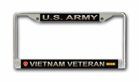 U.S. Army 25th Infantry Division Vietnam Veteran License Plate Frame