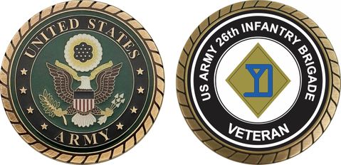 U.S. Army 26th Infantry Brigade Veteran Challenge Coin
