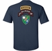U.S. Army 2nd Ranger Battalion 75th Ranger Regiment with Ranger Tab Navy Blue Short Sleeve T-Shirt 2X-Large