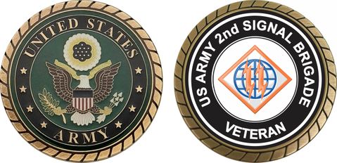 U.S. Army 2nd Signal Brigade Veteran Challenge Coin