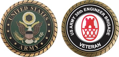 U.S. Army 30th Engineer Brigade Veteran Challenge Coin