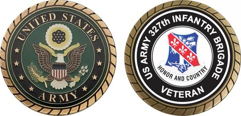 U.S. Army 327th Infantry Brigade Veteran Challenge Coin