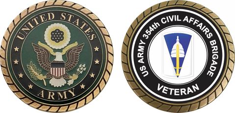 U.S. Army 354th Civil Affairs Brigade Veteran Challenge Coin
