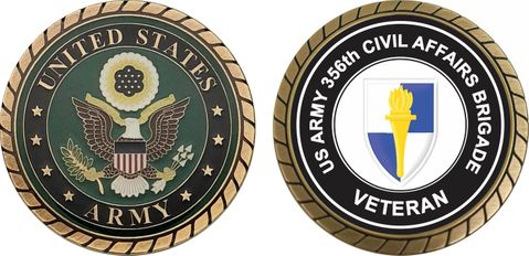 U.S. Army 356th Civil Affairs Brigade Veteran Challenge Coin
