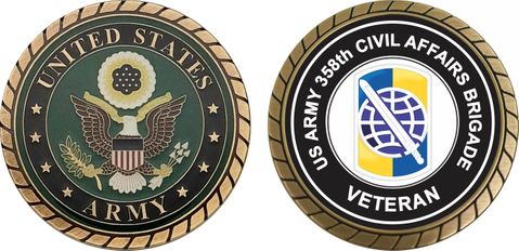 U.S. Army 358th Civil Affairs Brigade Veteran Challenge Coin