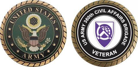 U.S. Army 360th Civil Affairs Brigade Veteran Challenge Coin