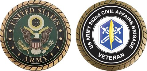 U.S. Army 362nd Civil Affairs Brigade Veteran Challenge Coin