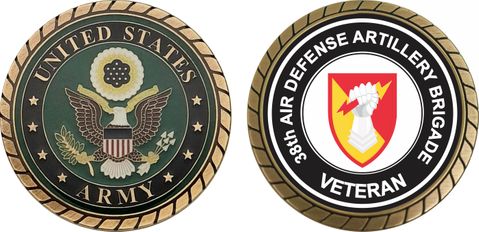 U.S. Army 38th Air Defense Artillery Brigade Veteran Challenge Coin