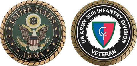 U.S. Army 38th Infantry Division Veteran Challenge Coin
