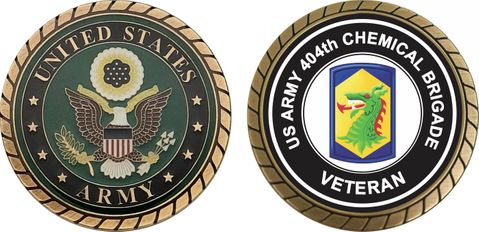 U.S. Army 404th Chemical Brigade Veteran Challenge Coin