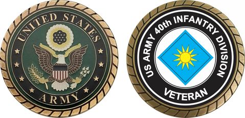 U.S. Army 40th Infantry Division Veteran Challenge Coin