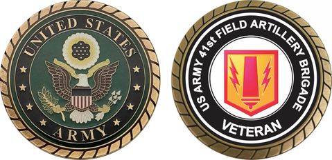 U.S. Army 41st Field Artillery Brigade Veteran Challenge Coin