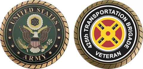 U.S. Army 425th Transportation Brigade Veteran Challenge Coin