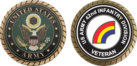 U.S. Army 42nd Infantry Division Veteran Challenge Coin