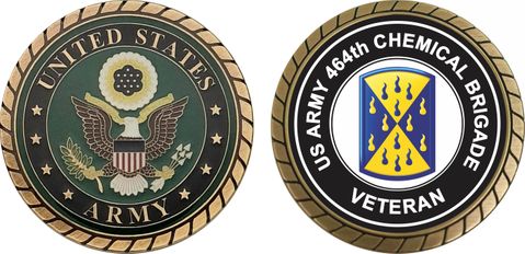 U.S. Army 464th Chemical Brigade Veteran Challenge Coin