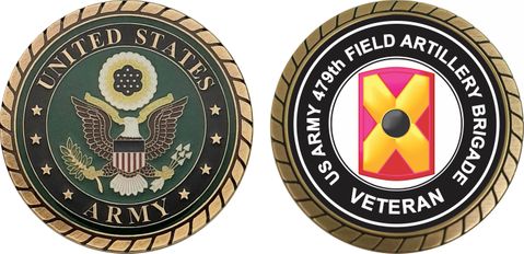 U.S. Army 479th Field Artillery Brigade Veteran Challenge Coin