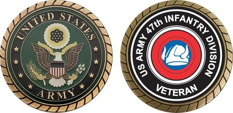 U.S. Army 47th Infantry Division Veteran Challenge Coin