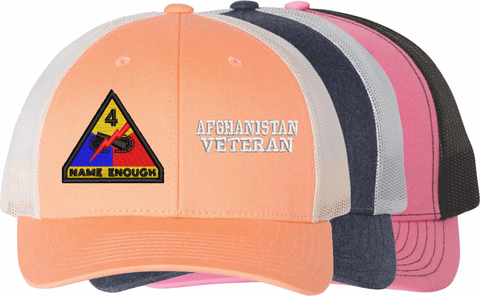 U.S. Army 4th Armored Division Afghanistan Veteran Women's Split-Cap