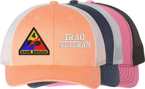 U.S. Army 4th Armored Division Iraq Veteran Women's Split-Cap