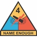 U.S. Army 4th Armored Division Patch Decal