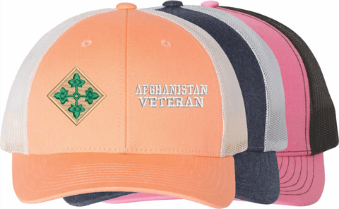 U.S. Army 4th Infantry Division Afghanistan Veteran Women's Split-Cap