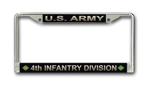 U.S. Army 4th Infantry Division License Plate Frame