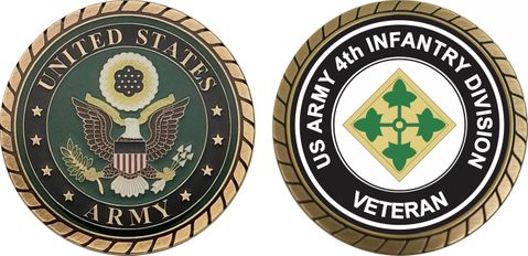 U.S. Army 4th Infantry Division Veteran Challenge Coin
