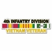 U.S. Army 4th Infantry Division Vietnam Veteran Window Strip Decal