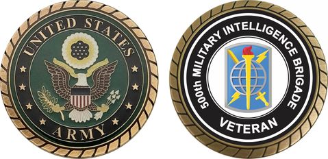 U.S. Army 500th Military Intelligence Brigade Veteran Challenge Coin