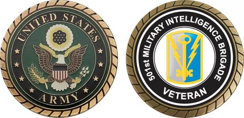 U.S. Army 501st Military Intelligence Brigade Veteran Challenge Coin