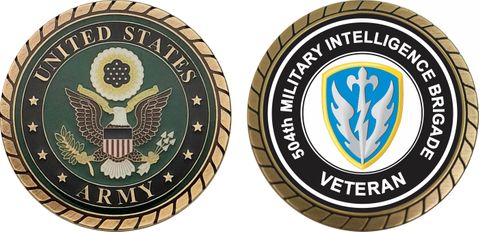U.S. Army 504th Military Intelligence Brigade Veteran Challenge Coin