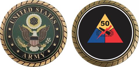 U.S. Army 50th Armored Division Challenge Coin
