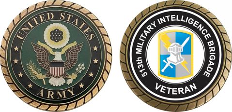U.S. Army 513th Military Intelligence Brigade Veteran Challenge Coin