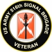 U.S. Army 516th Signal Brigade Veteran Sticker Decal