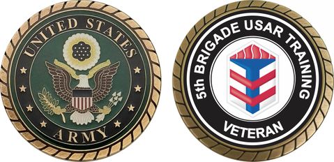 U.S. Army 5th Brigade USAR Training Veteran Challenge Coin