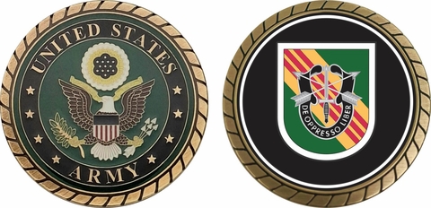 U.S. Army 5th Special Forces Group Flash Challenge Coin