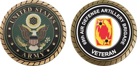 U.S. Army 69th Air Defense Artillery Brigade Veteran Challenge Coin