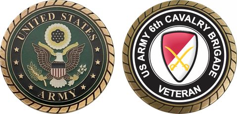 U.S. Army 6th Cavalry Brigade Veteran Challenge Coin