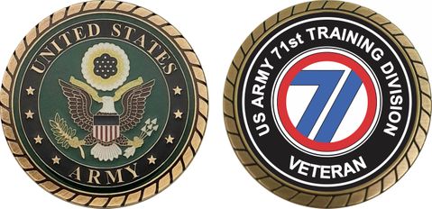 U.S. Army 71st Training Division Veteran Challenge Coin