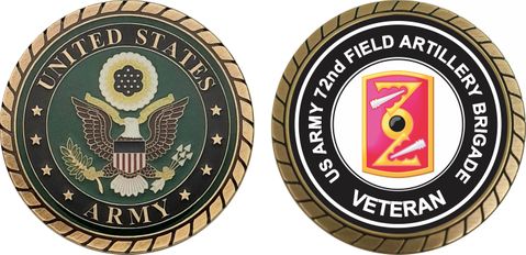 U.S. Army 72nd Field Artillery Brigade Veteran Challenge Coin